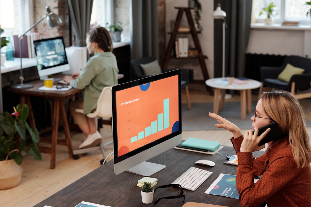 Woman Working in an Office